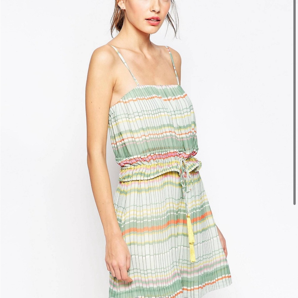See By Chloe Green Stripe Dress Size 2